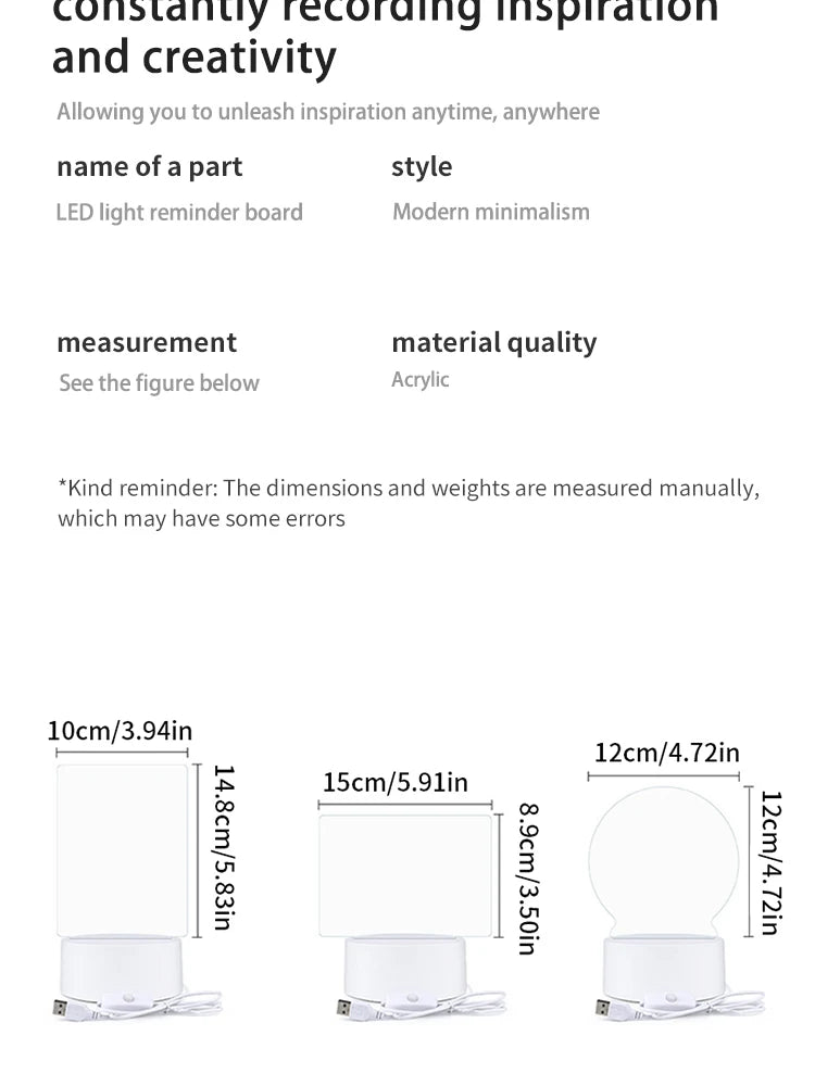 LED 3D Notepad Board - Snuglee